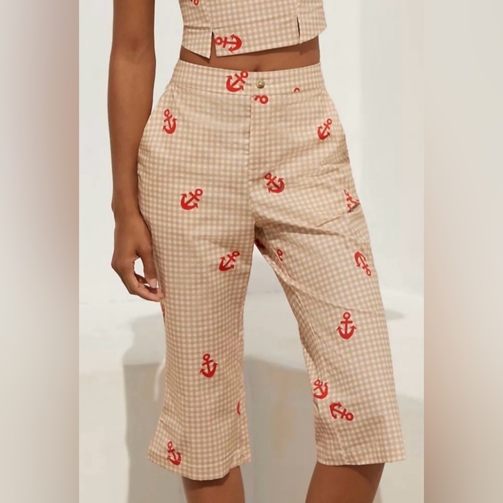 Anthropologie Euro Summer Celandine Clam Digger Capris s M